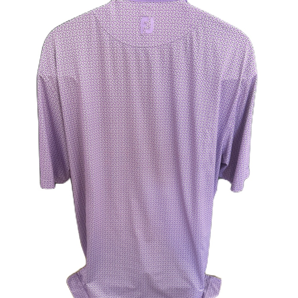 Foot Joy Men’s Purple Paisley Golf Polo Shirt. Size Large - Picture 5 of 8